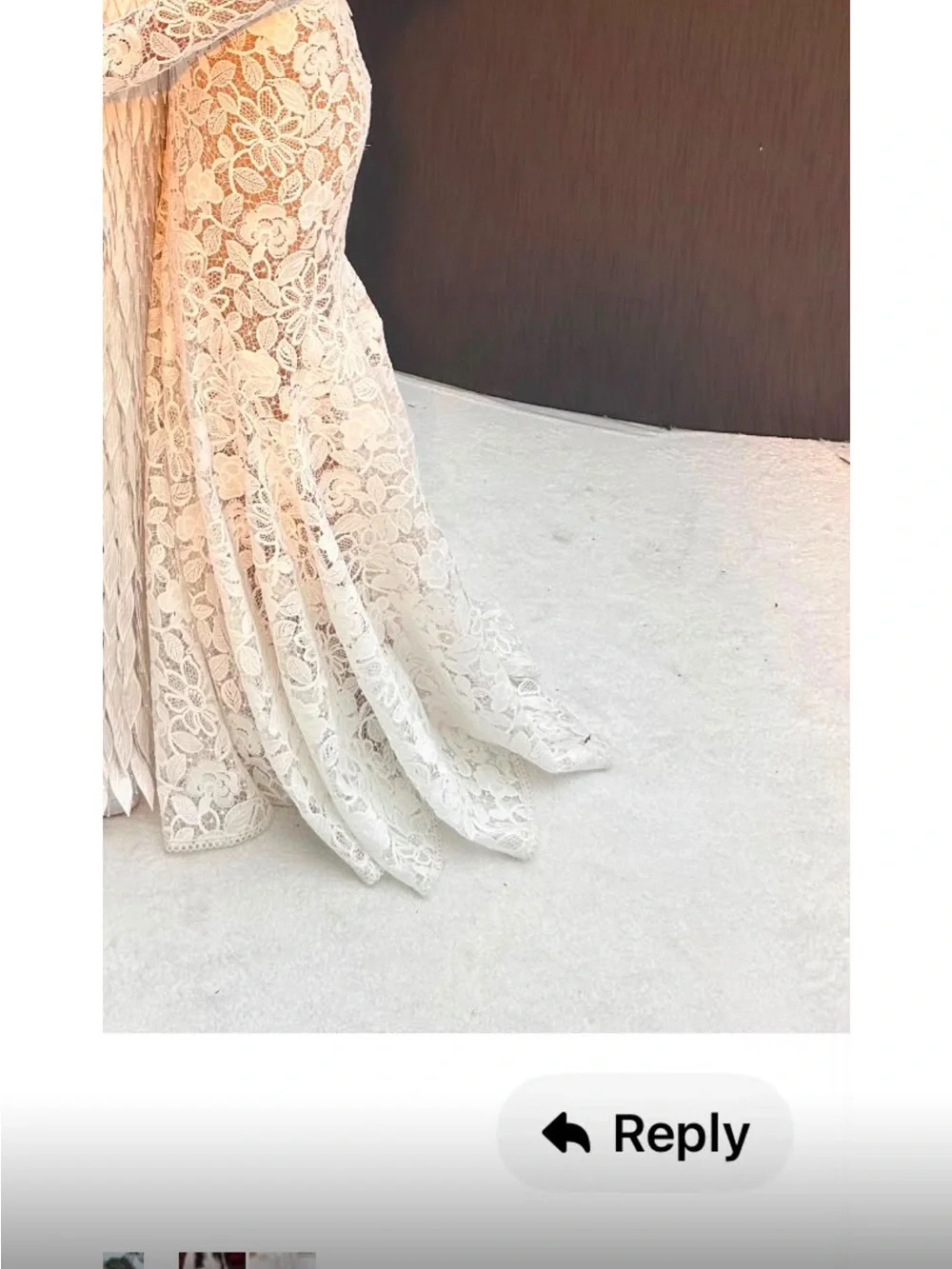 White Floral Lace Candle Accent Dress Display